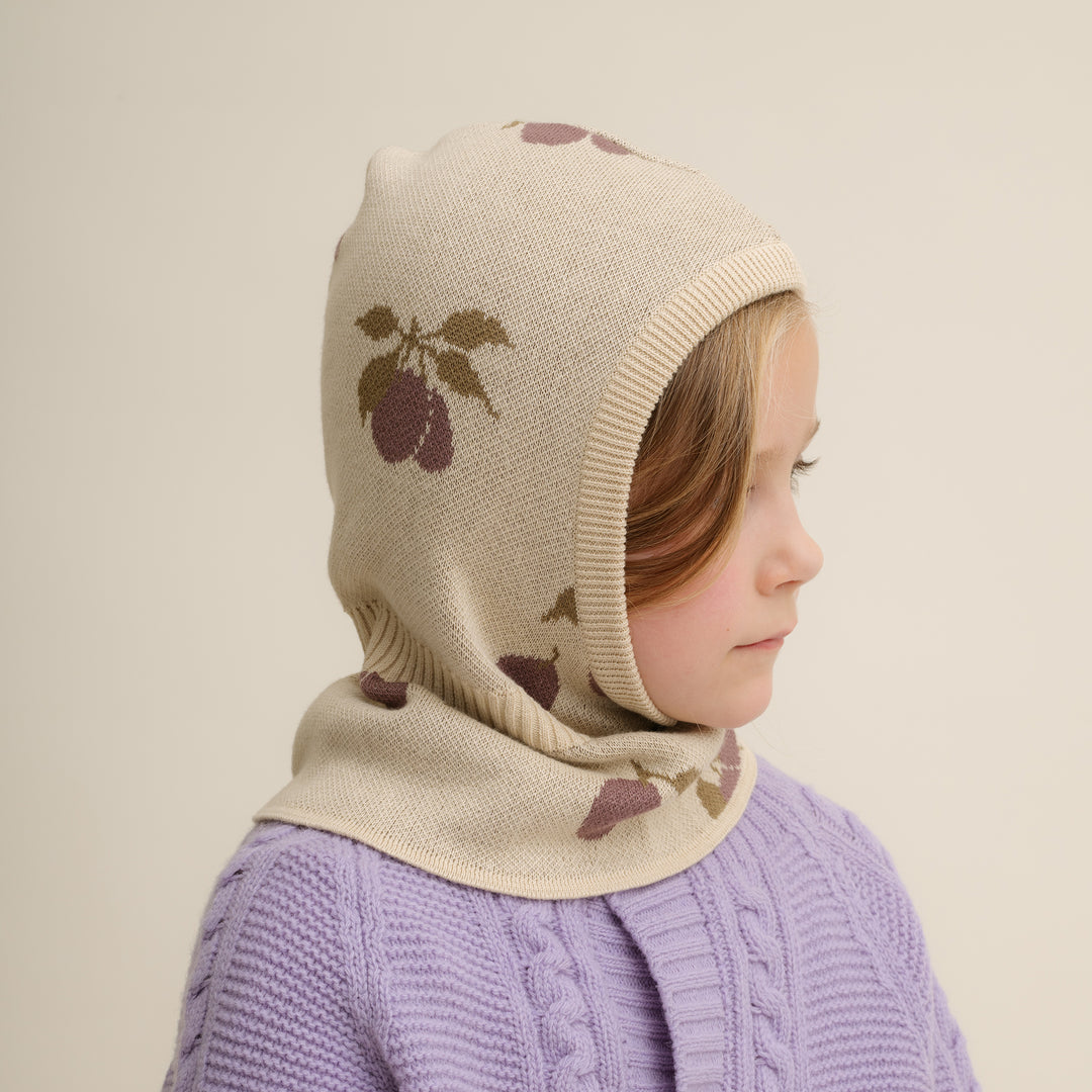 Garbo & Friends Prune Beige Knitted Balaclava – About Baby Shop®