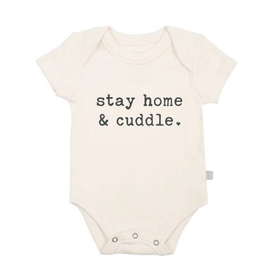 Finn and emma stay home and cuddle printed bodysuit
